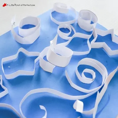 Winter Snow Paper Collage craft