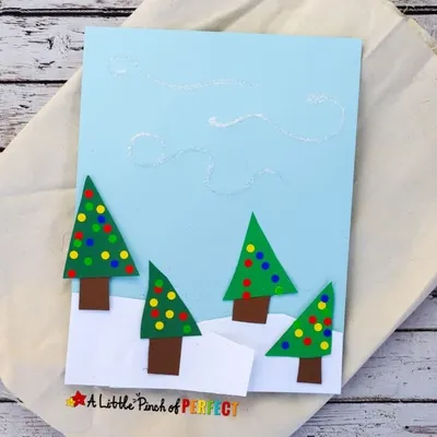 Easy Winter Scene Christmas Tree Craft craft