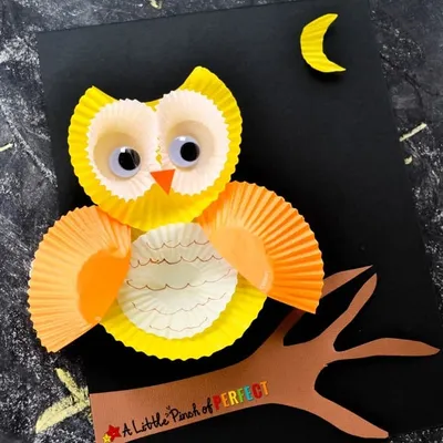 Cupcake Liner Owl Craft craft