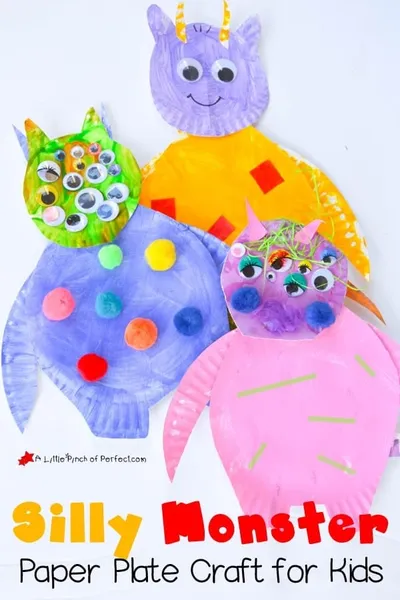 Silly Monster Paper Plate Craft craft