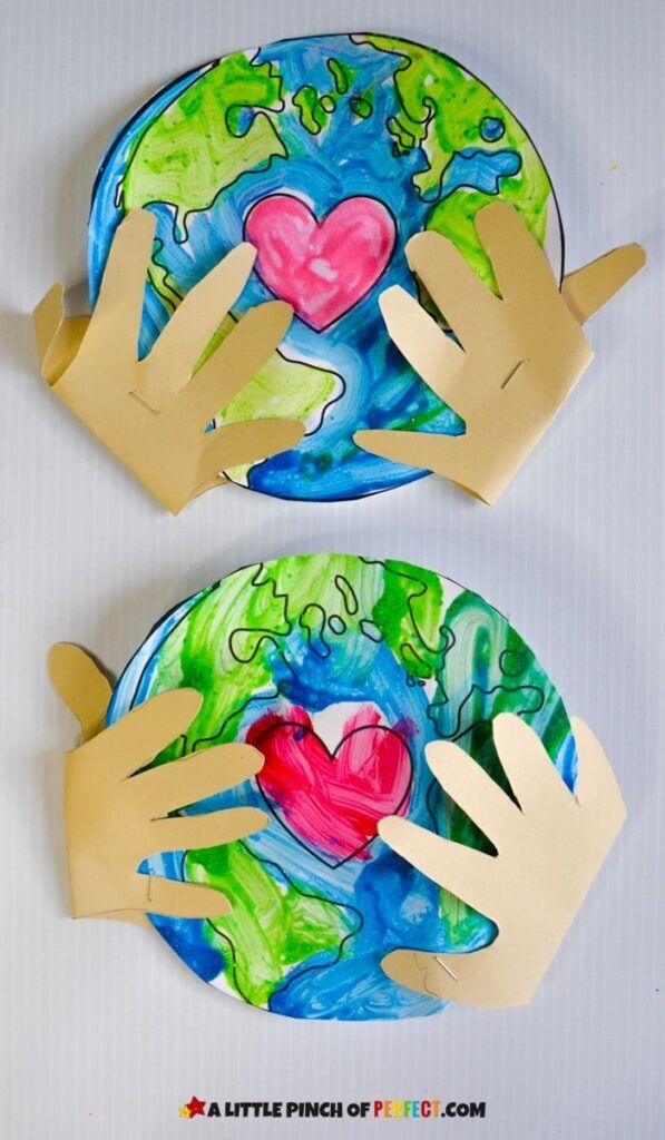 Earth in Hand Earth Day Craft image 3