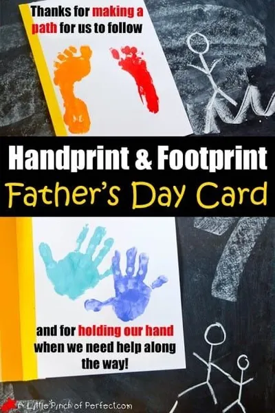 Handprint and Footprint Father’s Day Card craft