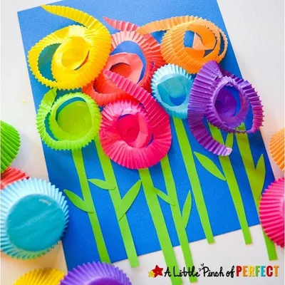 Cupcake Liner Flower Craft craft