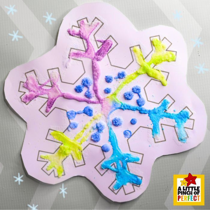 Painted Salt Snowflakes