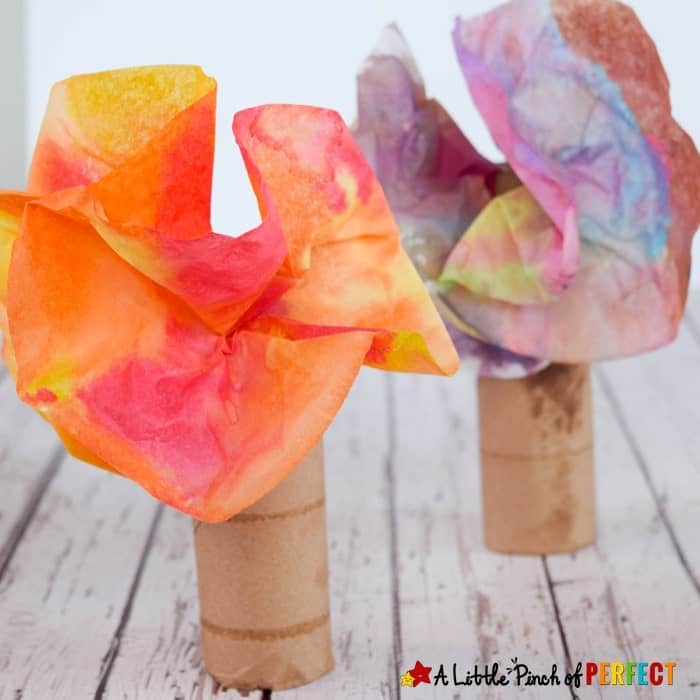 Colorful Fall Tree Coffee Filter Craft image 1