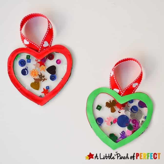 Sparkly Contact Paper Ornaments