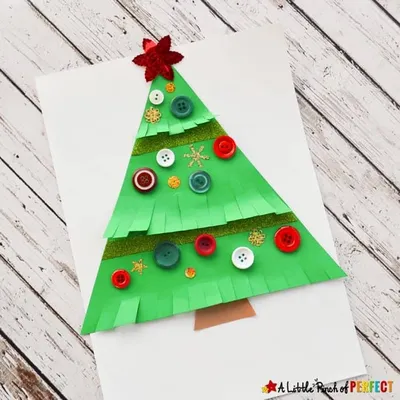 Christmas Tree Button Craft craft