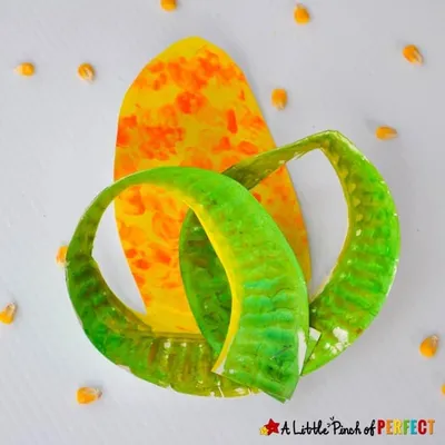 Paper Plate Corn Craft craft