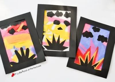Glowing Sunset Tissue Paper Craft craft