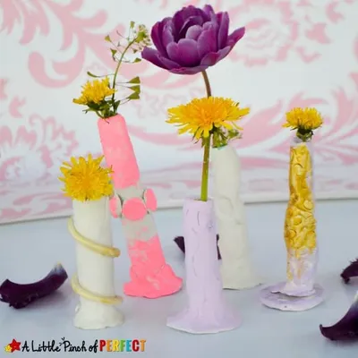 DIY Clay Flower Pot Decorations Kid Craft
