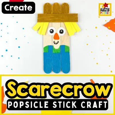 Popsicle Stick Scarecrow Craft craft