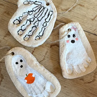 Halloween Salt Dough Hand & Foot Prints 