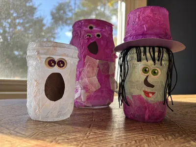 Halloween Glass Jar Luminaries