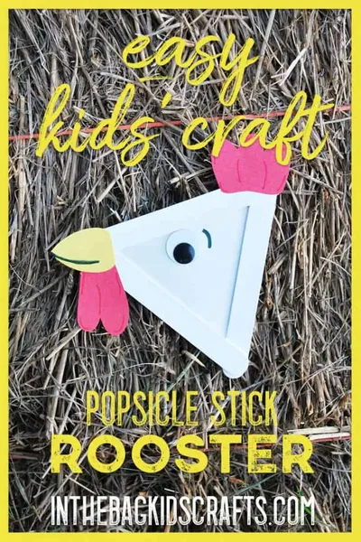 Popsicle Stick Rooster Craft