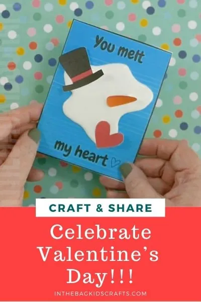 Melting Snowman Valentine Card craft