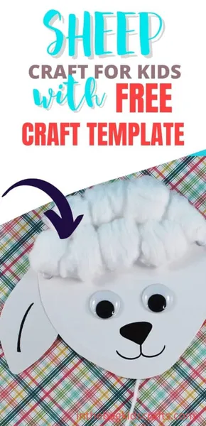 Wiggly-Eared Cotton Ball Sheep Craft