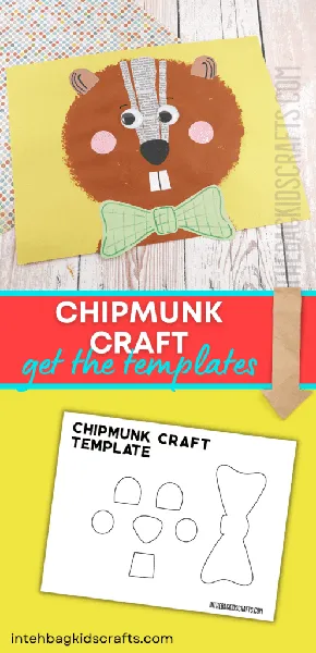 Chipmunk Craft with Newspaper Details craft