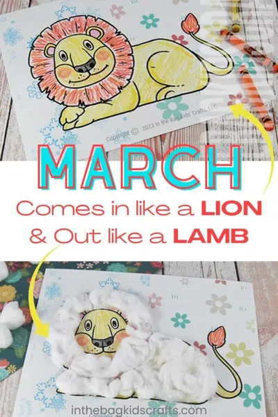 Easy March Craft: Lion to Lamb