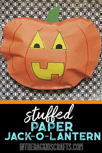 Stuffed Paper Jack-o-Lantern