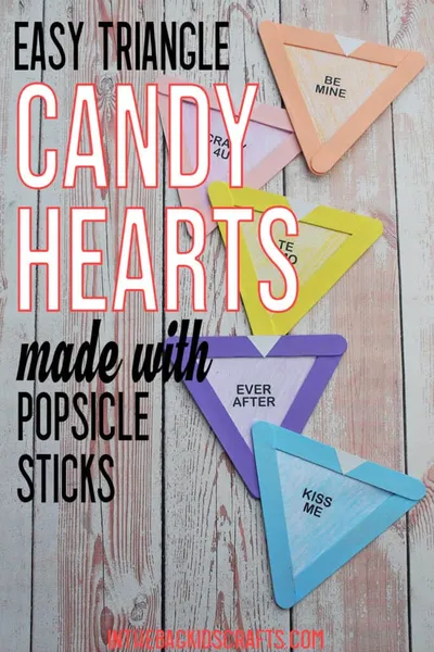 Valentine Candy Heart Shaped Crafts