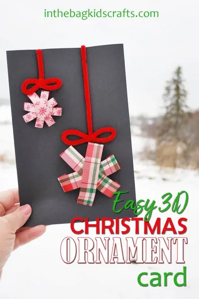 3D Christmas Ornament Card craft