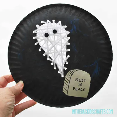 Ghost Halloween Craft: Weaving Project