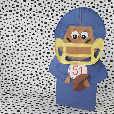 Football Player Puppet craft
