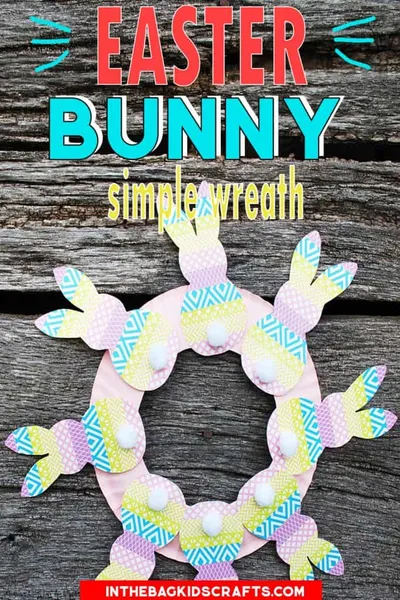 Paper Plate Easter Wreath craft