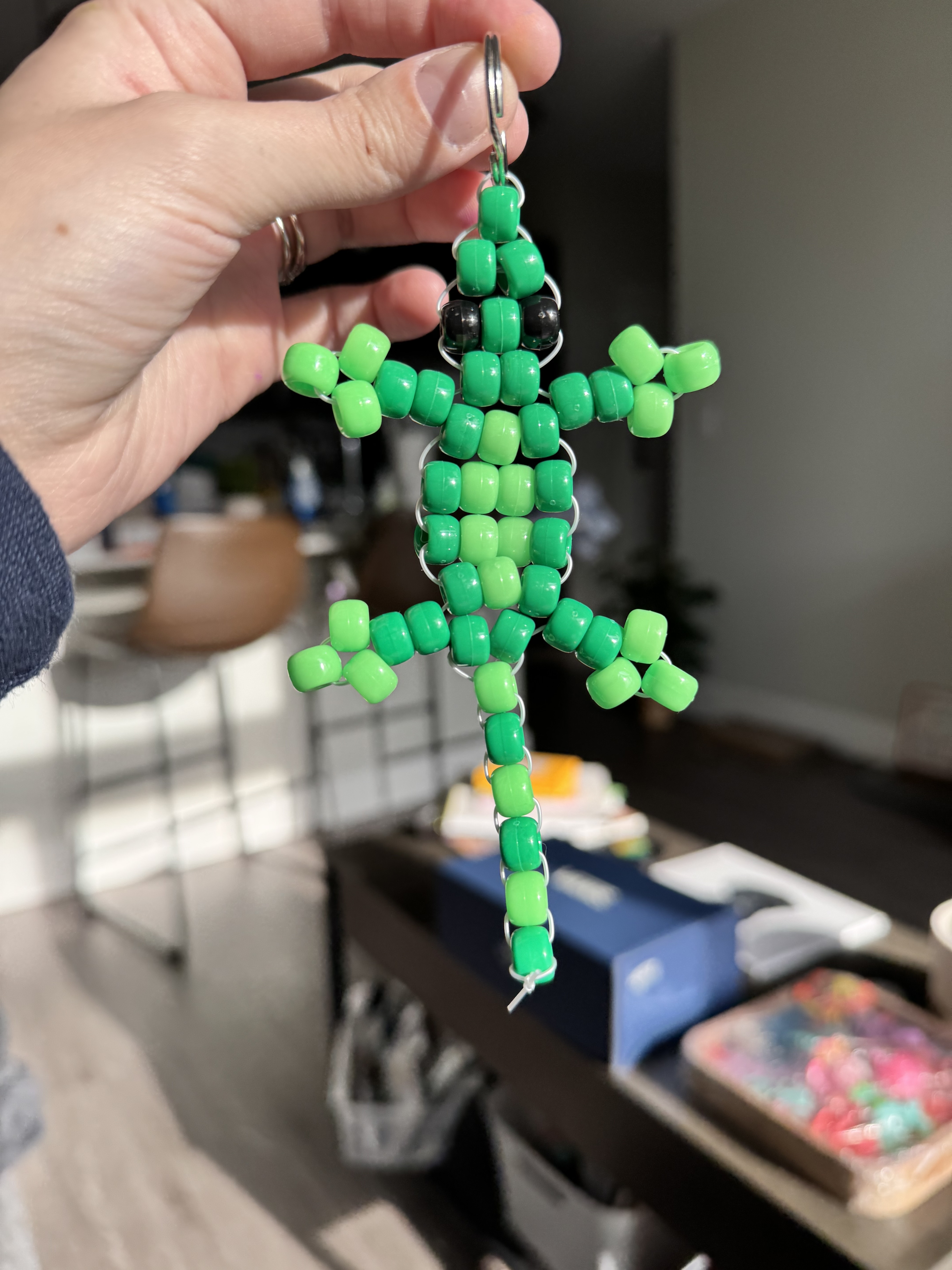 Beaded Lizard Keychain