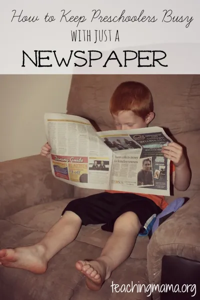 15 Ways to Play with a Newspaper craft