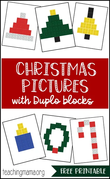 Christmas Pictures Using Duplo Blocks craft