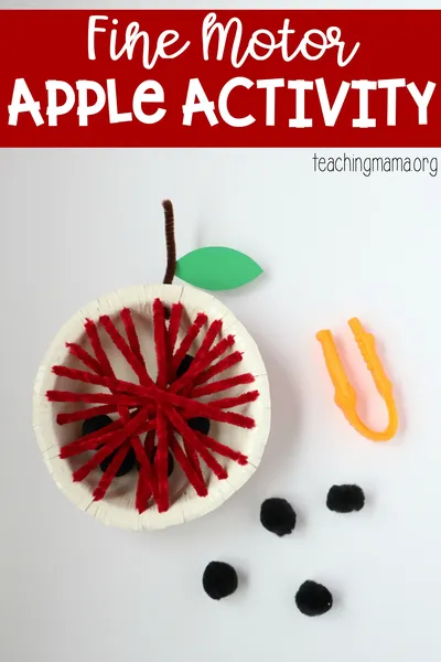 Fine Motor Apple Activity craft