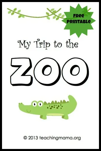 My Trip to the Zoo Booklet craft