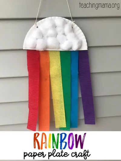 Rainbow Paper Plate Craft 