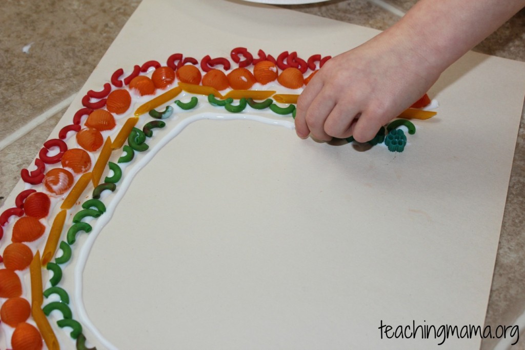 Rainbow Pasta Craft image 4