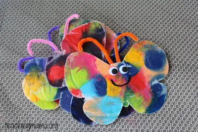 Melted Crayon Butterfly craft