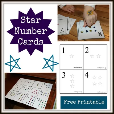 Star Number Cards craft