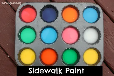 Corn Starch Sidewalk Paint