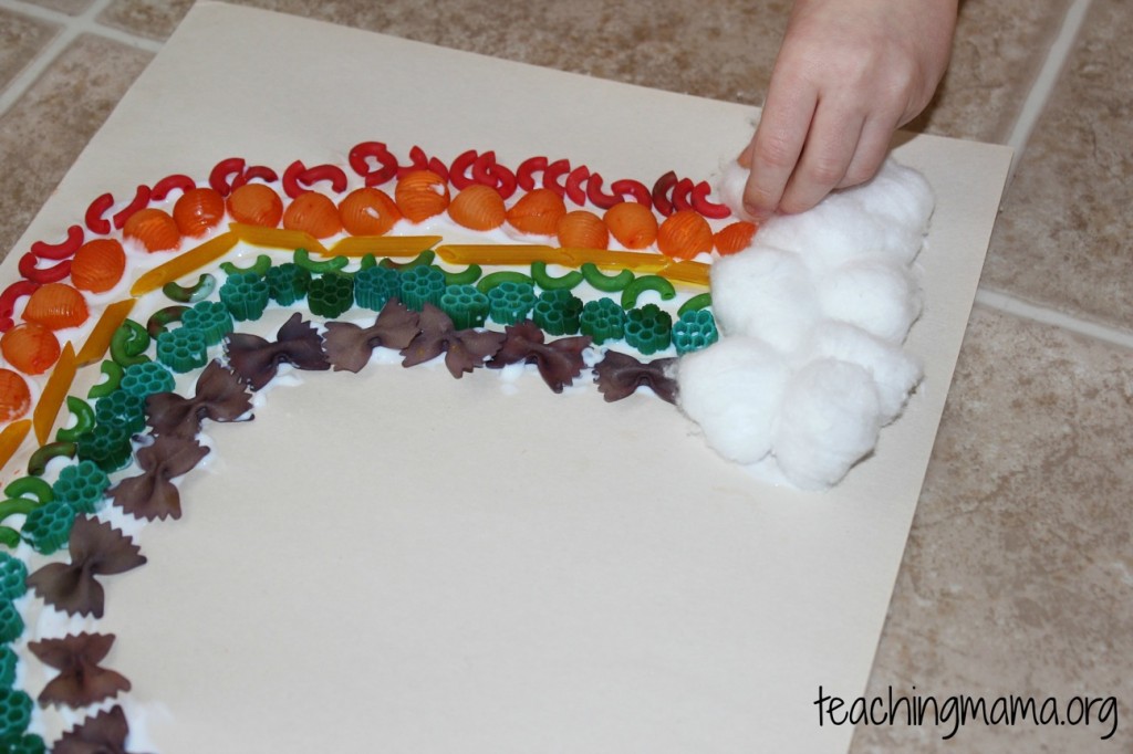 Rainbow Pasta Craft image 5