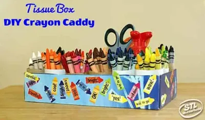 Craft Tube Crayon Organizer