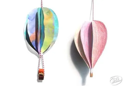 3D Paper Hot Air Balloons