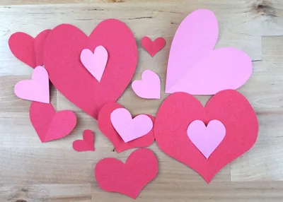 Simple Paper Hearts craft