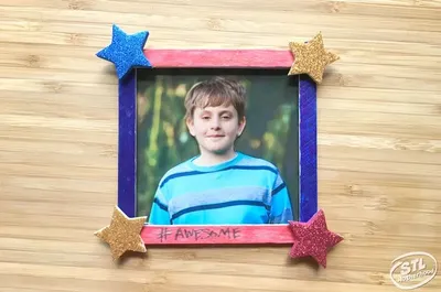 3D Popsicle Stick Picture Frame craft