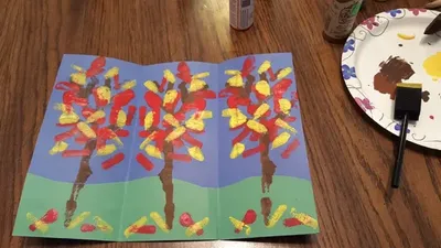 Paint a Mirror Image Forest craft