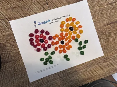 Jelly Bean Mosaics (Printable Templates!) craft