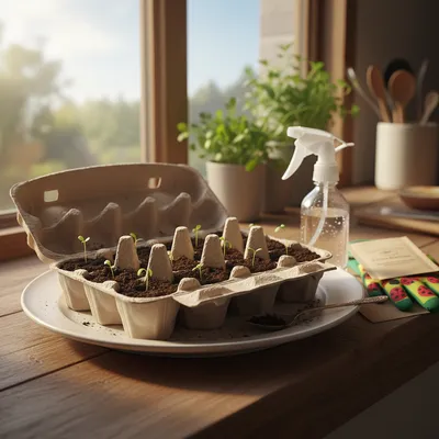 Egg Carton Seed Starters