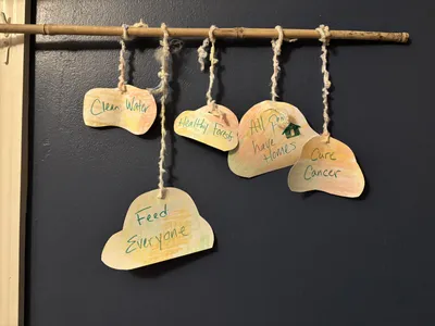 "I Have A Dream" Rainbow Mobile craft