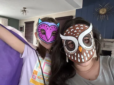 Printable Owl Masks from GlueStick