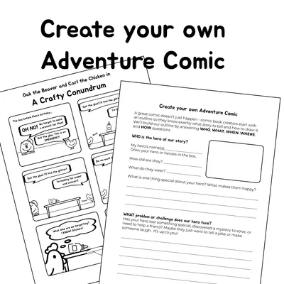 Create Your Own Adventure Comic with Printable Templates craft