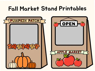 Fall Market Stand With Printables